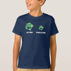 T-shirt La pêche au poisson de mon papa de poisson amusant