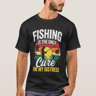 T-shirt La pêche est le seul remède Mon pêcheur de thérapi