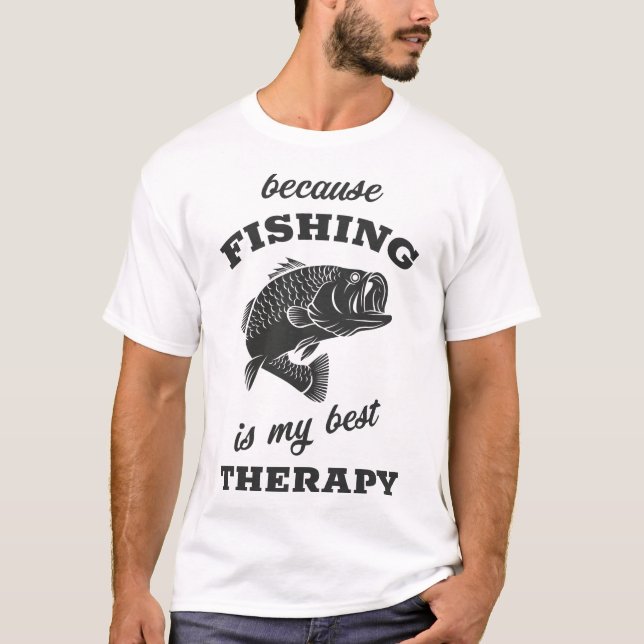 T-shirt La pêche est ma meilleure thérapie (Devant)