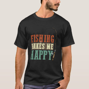 T-shirt La pêche me rend heureux Concepteur de pêche à la