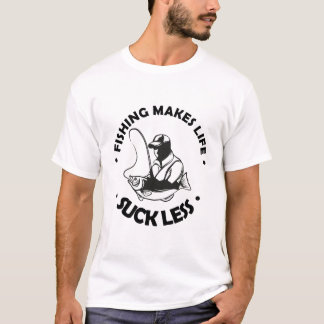 T-shirt La pêche rend la vie moins nulle – Amoureux drôle