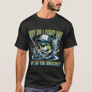 T-shirt La pêche résout la plupart de mes problèmes La cha