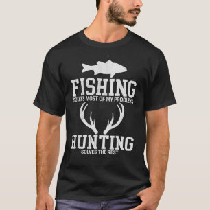 T-shirt La pêche résout la plupart de mes problèmes La cha