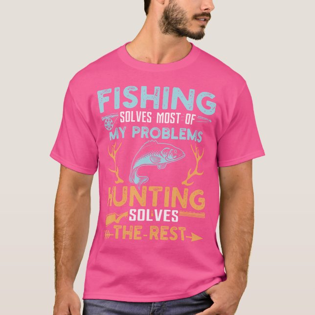 T-shirt La Pêche Résout La Plupart De Mes Problèmes La Cha (Devant)