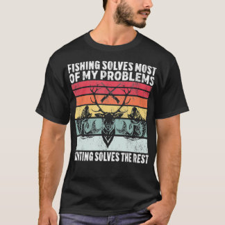 T-shirt La Pêche Résout La Plupart De Mes Problèmes La Cha