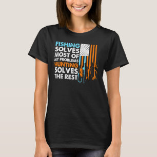 T-shirt La Pêche Résout La Plupart De Mes Problèmes La Cha