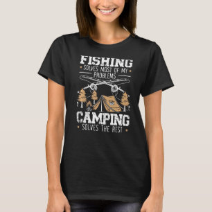 T-shirt La pêche résout la plupart de mes problèmes. Le ca