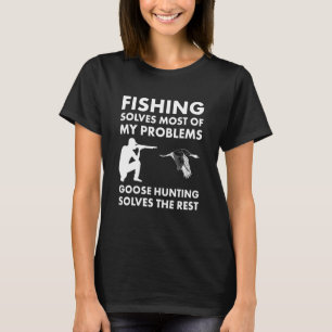T-shirt La pêche résout la plupart des problèmes La chasse