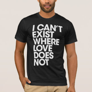 T-shirt La pente existent sans amour - obscurité