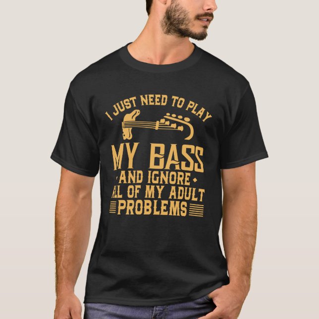 T-shirt La perche drôle ignorent mes problèmes adultes (Devant)