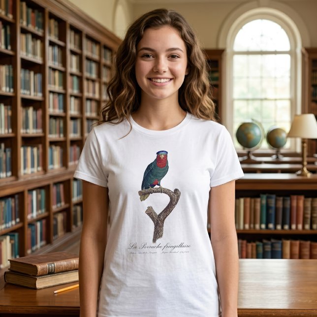 T-shirt La Perruche fringillaire  (Blue-Crowned Lorikeet, Vini Australis. Girl Basic White T-Shirt)