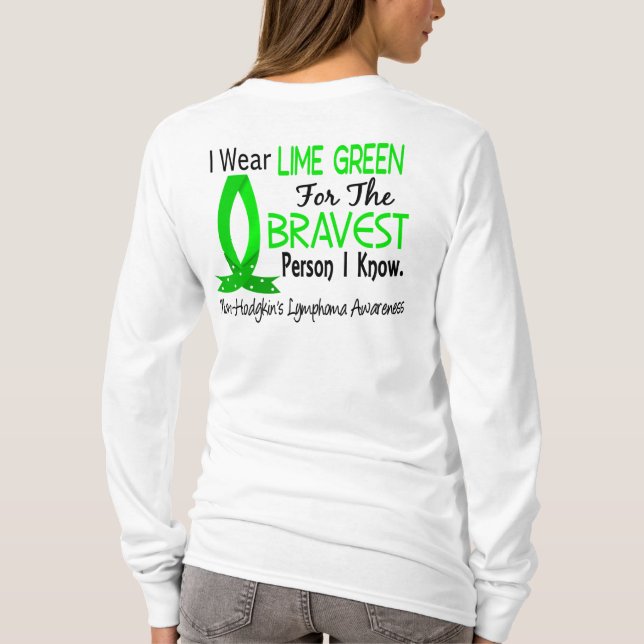 T-shirt La personne la plus courageuse je sais le lymphome (Dos)