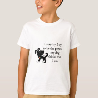 T-shirt La personne mon chien pense que je suis