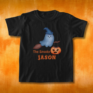 T-shirt La petite famille Éffrayante d'Halloween qui corre