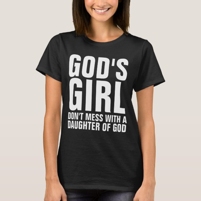 T-shirt LA PETITE FILLE DE DIEU, N'ESSAIE PAS, Mesdames T- (Devant)