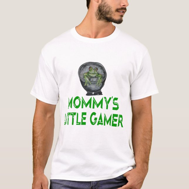 T-shirt La petite joueuse de la maman de Frog Pepe (Devant)