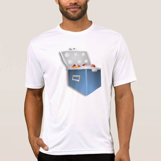 T-shirt La pièce en t active des hommes de glacière de (Devant)