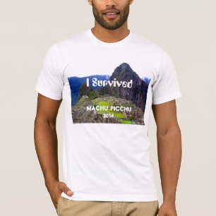 T-shirt La pièce en t blanche "j'ai survécu à Machu Picchu