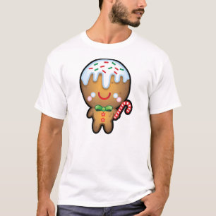 T-shirt La pièce en t de Kawaii de bonhomme en pain