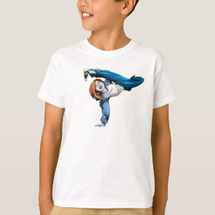 T-shirt La pièce en t de l'enfant d'appui renversé de