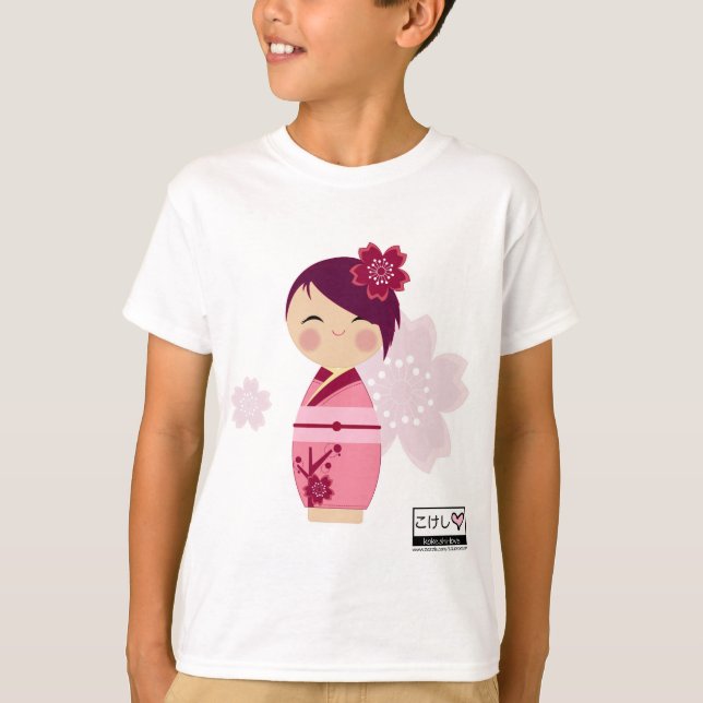 T-shirt La pièce en t des enfants de Kokeshi Sakura (Devant)