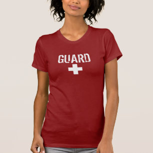 T-SHIRT LA PIÈCE EN T DES FEMMES DE GARDE DE MAÎTRE NAGE