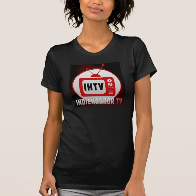 T-shirt La pièce en t des femmes de logo d'IHTV (Devant)