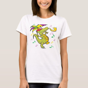 T-shirt La pièce en t des femmes de mardi gras d'alligato
