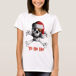 T-shirt La pièce en t des femmes de pirate de Noël