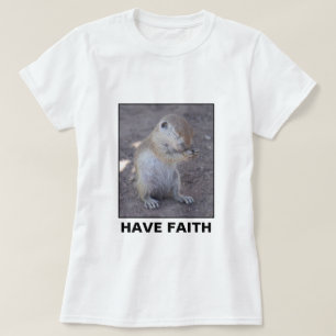T-shirt La pièce en t des femmes de prière d'écureuil