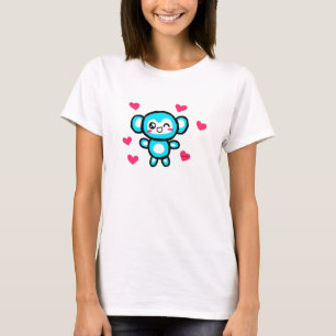 T-shirt La pièce en t des femmes de singe de Kawaii