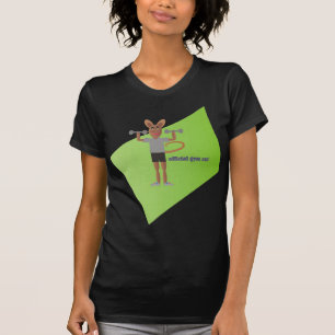T-shirt La pièce en t des femmes foncées de rat de gymna
