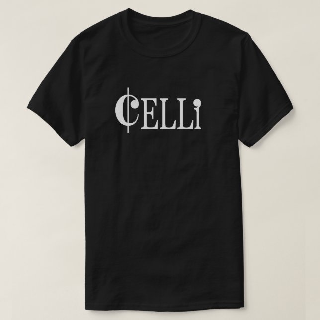 T-shirt La pièce en t des hommes de base de violoncelles (Design devant)