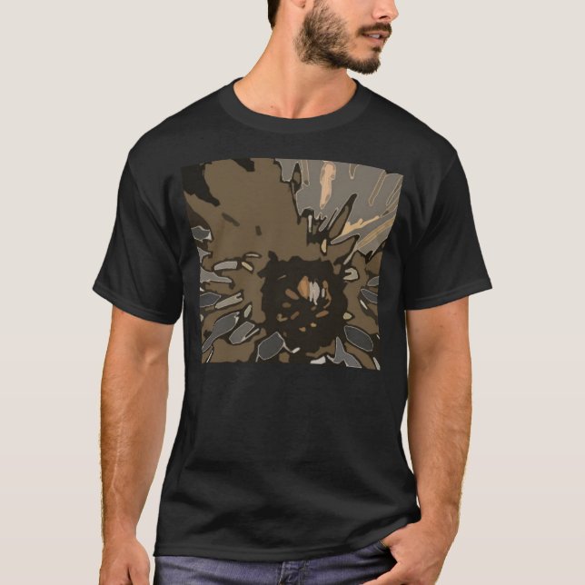 T-shirt La pièce en t des hommes foncés d'art numérique (Devant)