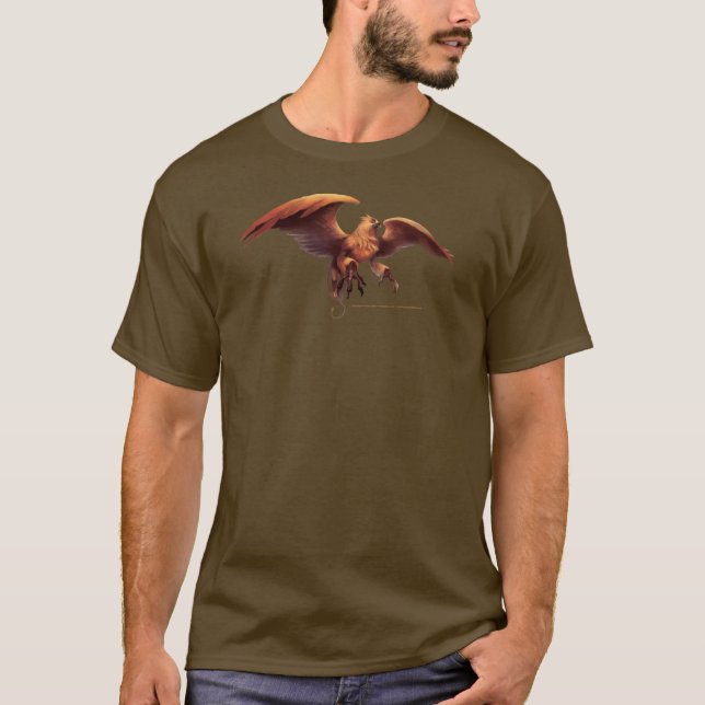 T-shirt La pièce en t des hommes graphiques de griffon (Devant)