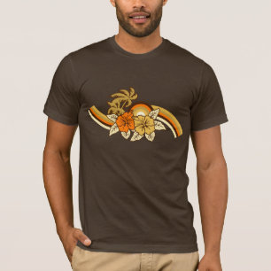 T-shirt La pièce en t des hommes surfants de safari