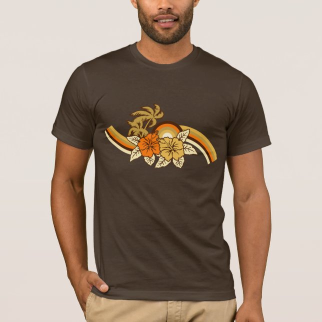 T-shirt La pièce en t des hommes surfants de safari (Devant)