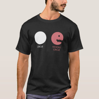 T-shirt La pièce en t foncée des hommes de cercle vicieux