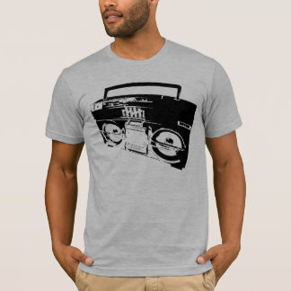 T-shirt La pièce en t semi adaptée des hommes gris d'art