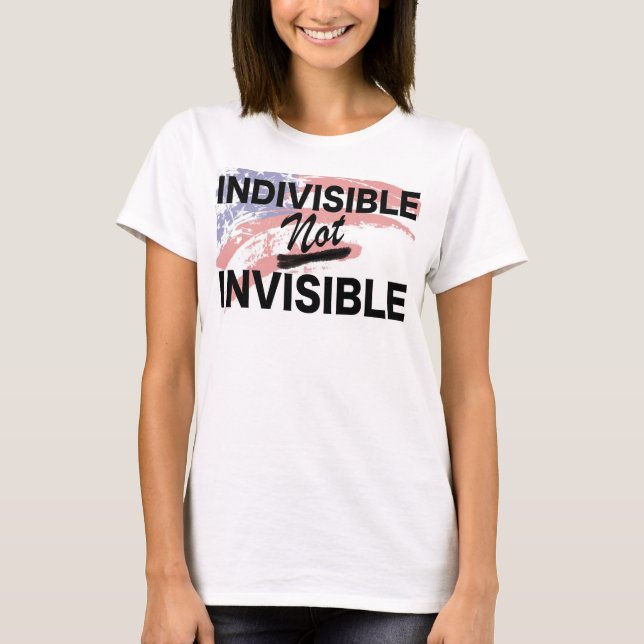 T-shirt La pièce en t Slouchy des femmes non invisibles (Devant)
