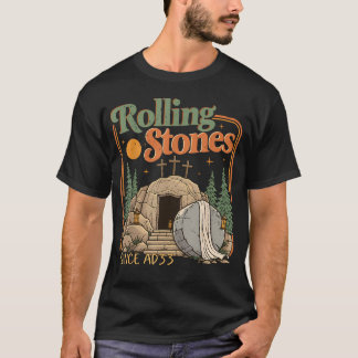 T-shirt La Pierre A Été Roulée Il Est Vivant Rétro