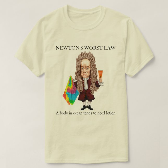 T-shirt La pire loi de Newton (Design devant)