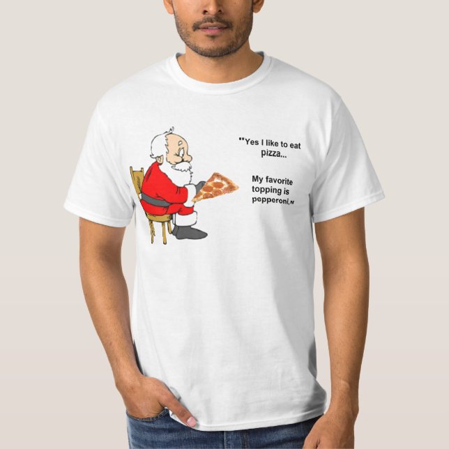 T-shirt la pizza de père Noël (Devant)