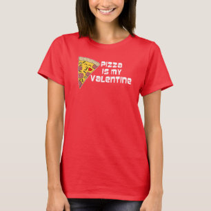 T-shirt La Pizza Est Ma Pizza De Caricature Valentine