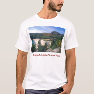 T-shirt La plage de sable d'Acadia donnent sur