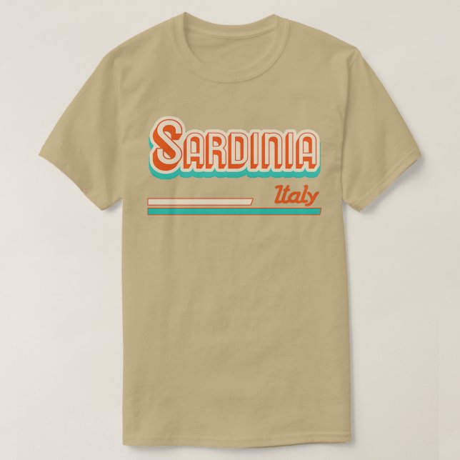 T-shirt La plage de surf de la Sardaigne Italie (Design devant)