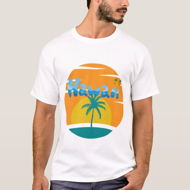 T-shirt La plage d'Hawaii (Devant)