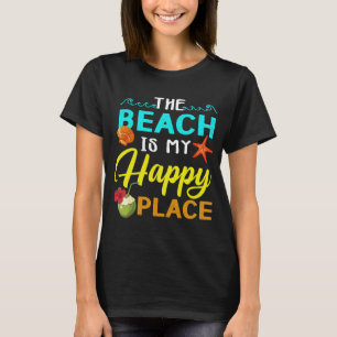 T-shirt La plage est mon endroit heureux