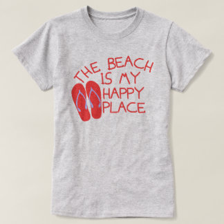 T-shirt La plage est mon endroit heureux