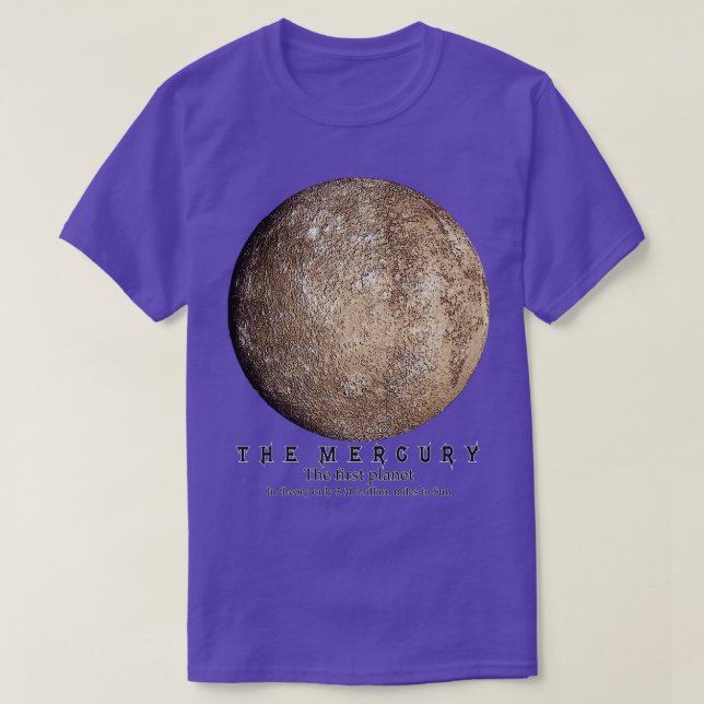 T-shirt La planète Mercure (Design devant)
